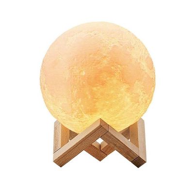 3D LED Moon Night Table Lamp White/Beige 15Cm