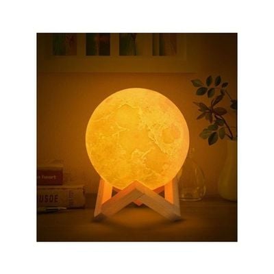 3D Print Moon Lamp With Stand White 8Cm