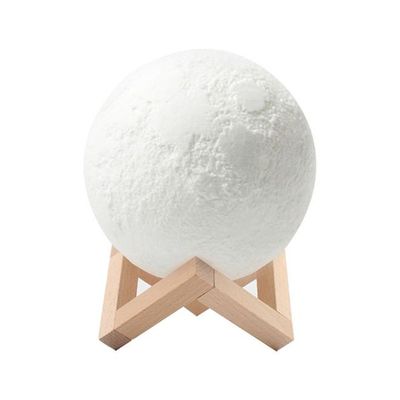 3D Print Moon Lamp With Stand White 8Cm