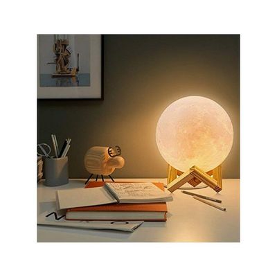 3D Printing LED Moon Lamp White 18Cm