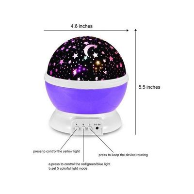 Rotating LED Sky Night Light Multicolor 13x11x2Cm