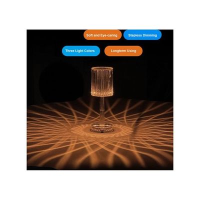 Modern Crystal Table Romantic Night Lamp Clear 30x12x12cm