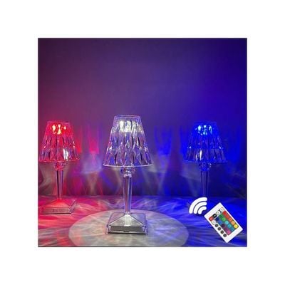 Acrylic Diamond Table Lamp With Remote And Touching Control Multicolour