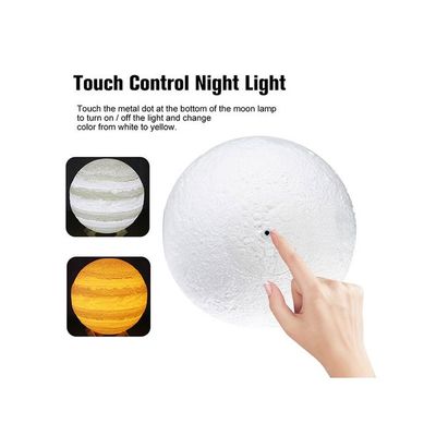 3.15-Inch Moon Night Lamp With Stand White 0.196kg