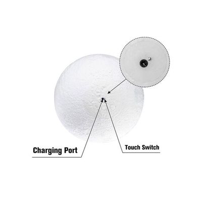 3.15-Inch Moon Night Lamp With Stand White 0.196kg