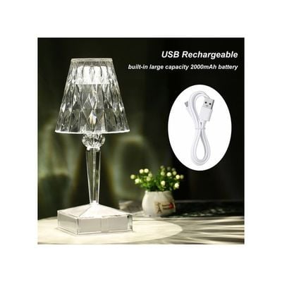 USB Rechargeable Diamond Table Lamp Warm White