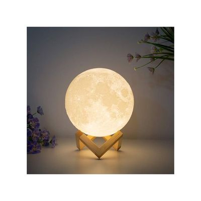 3D Printing LED Moon Night Light Lamp Gold/Brown