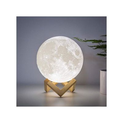 3D Printing LED Moon Night Light Lamp Gold/Brown