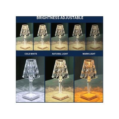 Acrylic Diamond Table Lamp Clear