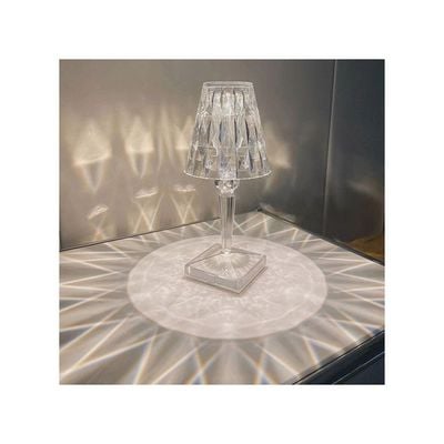 Modern Crystal Table Lamp White