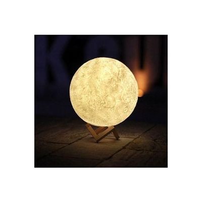 3D Printed LED Moon Light Lamp Cool White 13Cm