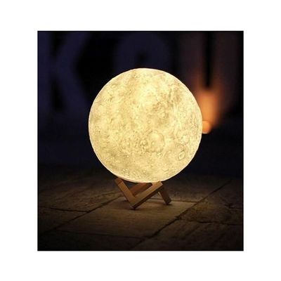 3D Printed LED Moon Light Lamp Cool White 13Cm