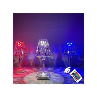 Acrylic Diamond Table Lamp Remote And Touching Control Multicolour 28.00X14.00X14.00cm