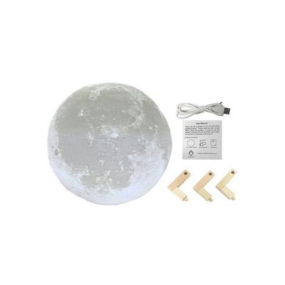 3D LED Moon Night Table Lamp White 10Cm