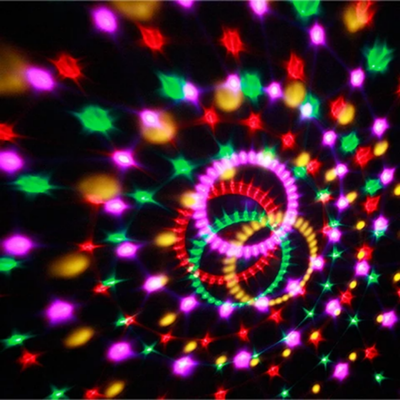9-LED RGBW Magic Ball Shape Stage Light With Remote Control  AU Plug Black 18watts
