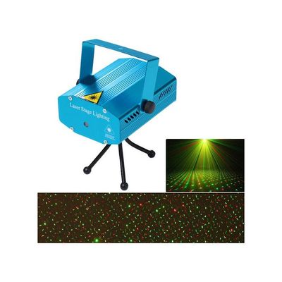 Mini LED Red And Green Laser Projector Stage Lighting EU Plug Blue