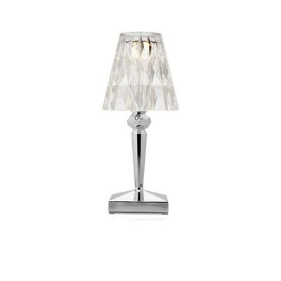 Diamond Table Lamp Silver 21cm