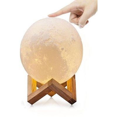 Rechargeable 3D Moon Shaped Lamp White 15Cm