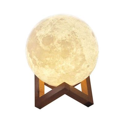 3D LED Moon Night Table Lamp White 20Cm