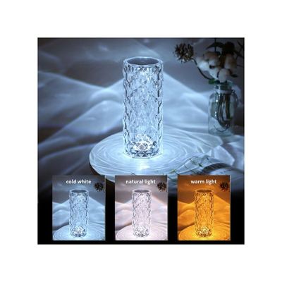 Decorative Acrylic Diamond Table Lamp Clear