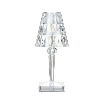 Acrylic Diamond Table Lamp Clear 25.5 x 11.5cm