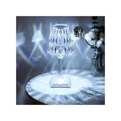 Acrylic Diamond Table Lamp Clear 25.5 x 11.5cm