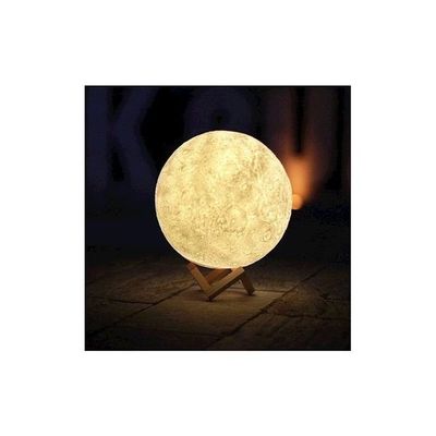 3D Print Moon Lamp Home Decor White 13Cm