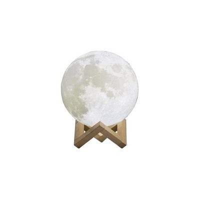 3D Print Moon Lamp Home Decor White 13Cm