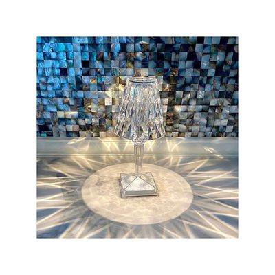 Modern Crystal Diamond Table Lamp Warm White