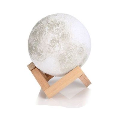 3D LED Moon Night Table Lamp White/Beige 15Cm