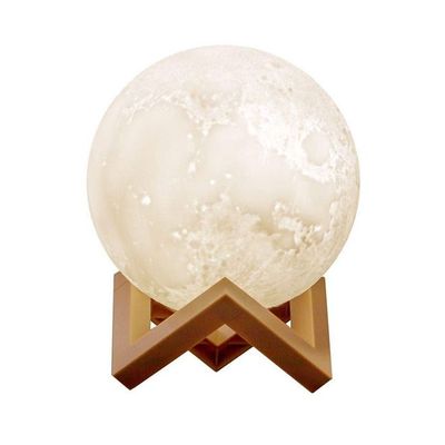 3D LED Moon Night Table Lamp White/Beige 15Cm