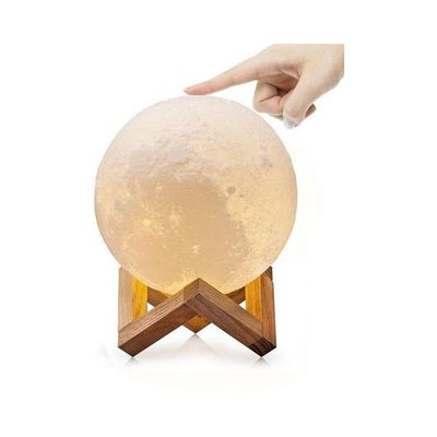 3D LED Moon Night Table Lamp White/Beige 15Cm