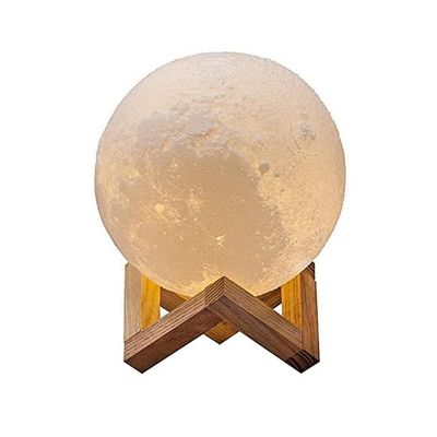 3D LED Moon Night Table Lamp White/Beige 15Cm