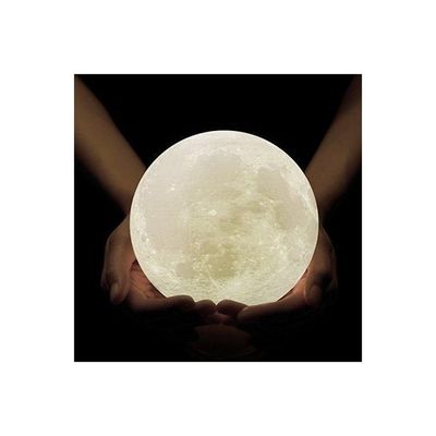 3D LED Moon Night Table Lamp White