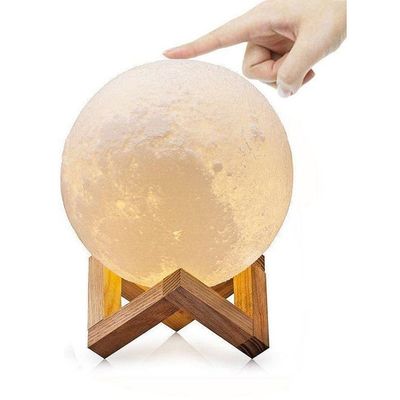 3D LED Moon Night Table Lamp Yellow/White/Orange