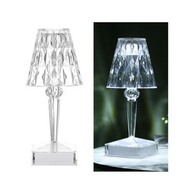 Rechargeable Diamond Table Lamp White