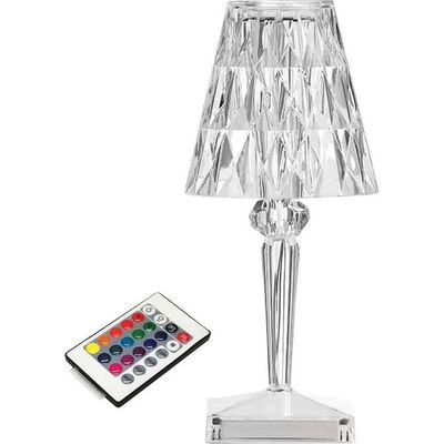 Acrylic Diamond Table Lamp Remote Control And Manual Clear