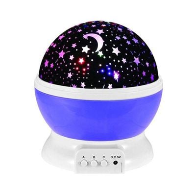 Starry Sky And Moon Projector Night Lamp Multicolour 13 x 14.5cm