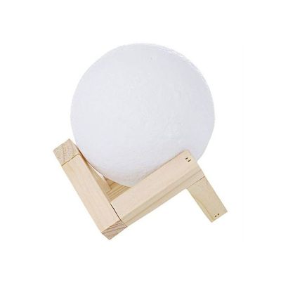 Rechargeable Two-Color 3D Moon LED Lamp Light White