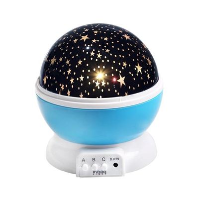 Star And Moon Rotating Projector Night Lamp Blue/Black/White 13x13x14.5Cm