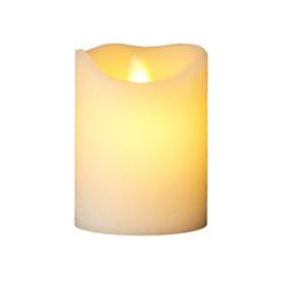 3-Piece Sara Exclusive LED Flameless Candle Set Almond 7.5 x 15Cm