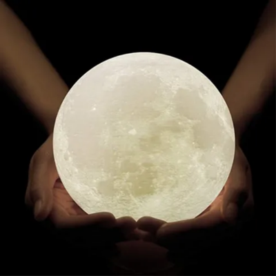 3D Moon USB Touch Light  Lamp White 370g