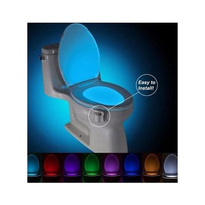 PIR Motion Sensor Activated LED Toilet Lamp Multicolour