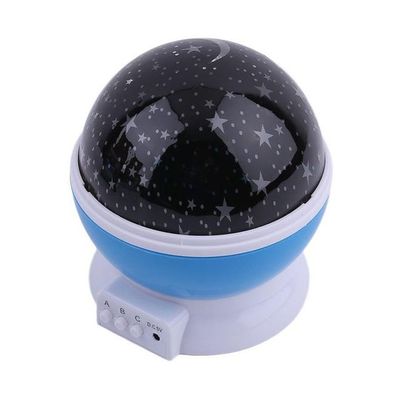 USB Rotating Projector Starry Night Lamp Black/White/Blue 15x13Cm