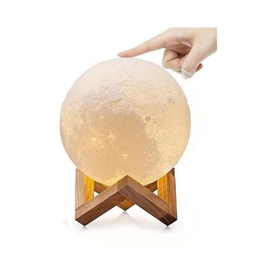 Colour Changing LED Moon Lamp White 7x20Cm