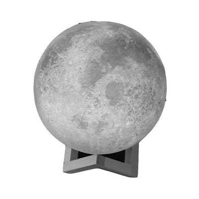 3D USB LED Moon Lamp White/Beige 19cm