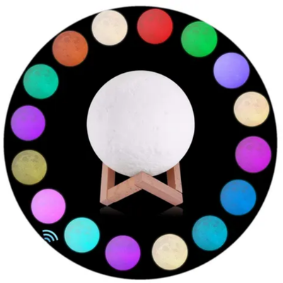 16-Colors LED Moon Style Light Multicolour 17Cm