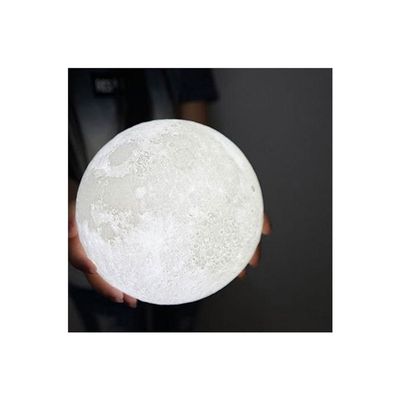 LED Moon Lamp With Stand White/Yellow 18Cm