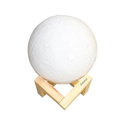 LED Moon Lamp With Stand White/Yellow 18Cm