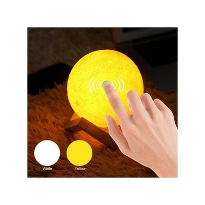 3D USB LED Moon Lamp White/Beige 12cm